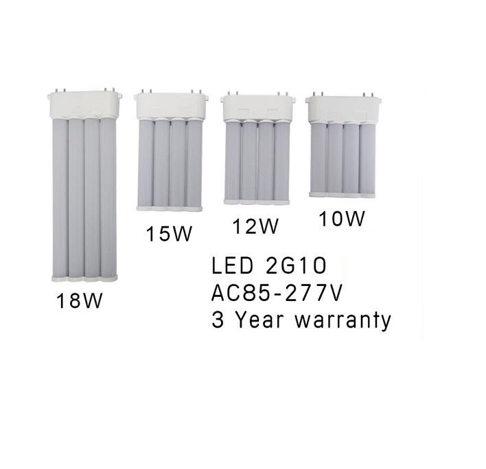 TYPE A+B 2G10 led PL light 10W CRI80 120LM/W 2835smd AC85-277V Three-year warranty