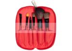Natural Goat Pony Hair Makeup Brushes Set With Zipper Case , Eyeshadow Brush Set