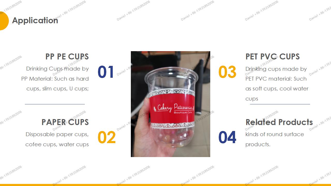  automatic multi color plastic cups screen printing machine