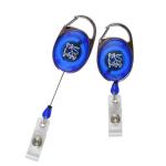 Carabiner Badge Holder Reel Clip Retractable Oval Shape With Custom Logo