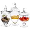 Buy cheap Multipurpose Set Of 3 Clear Glass Jars For Kitchen from wholesalers
