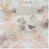 Buy cheap Pink Embroidery 3D Beaded Lace Fabric Handmade Water Soluble For Bridal Dresses from wholesalers