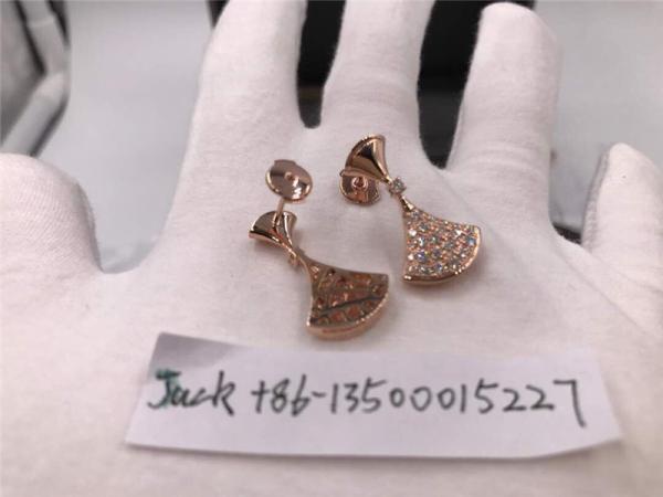 Buy cheap full Diamonds earrings in 18 kt pink gold or yellow gold from wholesalers