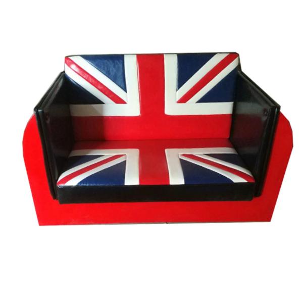 Buy cheap Automotive Themed Furniture Union Jack Ambassador Car Couch With Wheels from wholesalers