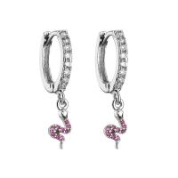 Buy cheap Animal Zircon Snake Shape Earrings Micro Silver Plated Crystal Hoop Earrings product