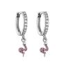 Buy cheap Animal Zircon Snake Shape Earrings Micro Silver Plated Crystal Hoop Earrings from wholesalers