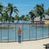 Buy cheap 1.2x3.6m Vinyl Fence Tape Mesh Swimming Pool PVC Coated Removable Fence from wholesalers