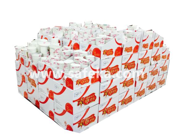 Walmart Tablewear Cardboard Full Pallet Displays for Bowls,Floor Displays with