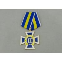 Buy cheap Gold Plating Custom Awards Medals Die Stamp , Ribbons Military Award Medal product