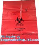 Yellow infectious medical waste disposal plastic bag Biohazard garbage bags,