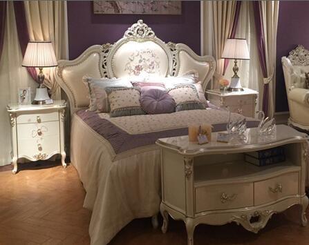Buy cheap Apartment Flat Upholstered King Size Bed French Style Bedroom Furniture Sets from wholesalers