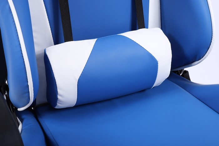 Blue Ergonomic Gaming Swivel Chairs 0.169CBM Revolving Chair Back Support Aluminium Base