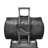 Buy cheap Black PU Leather Oxford Cloth Travel Duffle Bag Accept Customized Logo from wholesalers