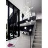 Buy cheap LED square pendant lights hotel villa large spiral staircase chrome Diamond Chandelier(WH-NC-57) from wholesalers