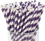 Multi Colored Holiday Celebrations Green Striped Paper Straws Biodegradable