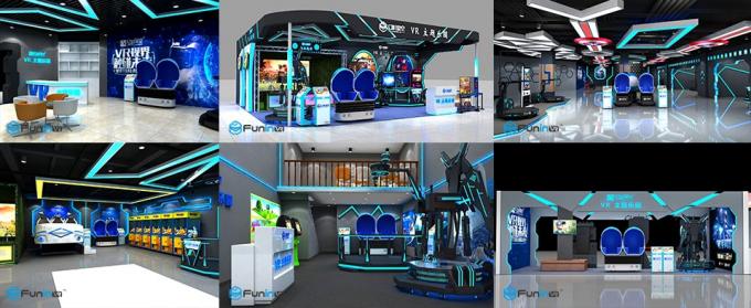 Double Seats Arcade Game VR Slide / VR Shooting Machine With Two Egg Cabins