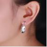 Buy cheap 18K White Gold Oval Link Pendant with Diamonds Dangle Earrings (GDE020) from wholesalers