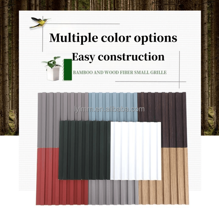 Wall Stickers for Home Decor PVC Bamboo Slat Interiored Nano Wood Effect Fluted Panel