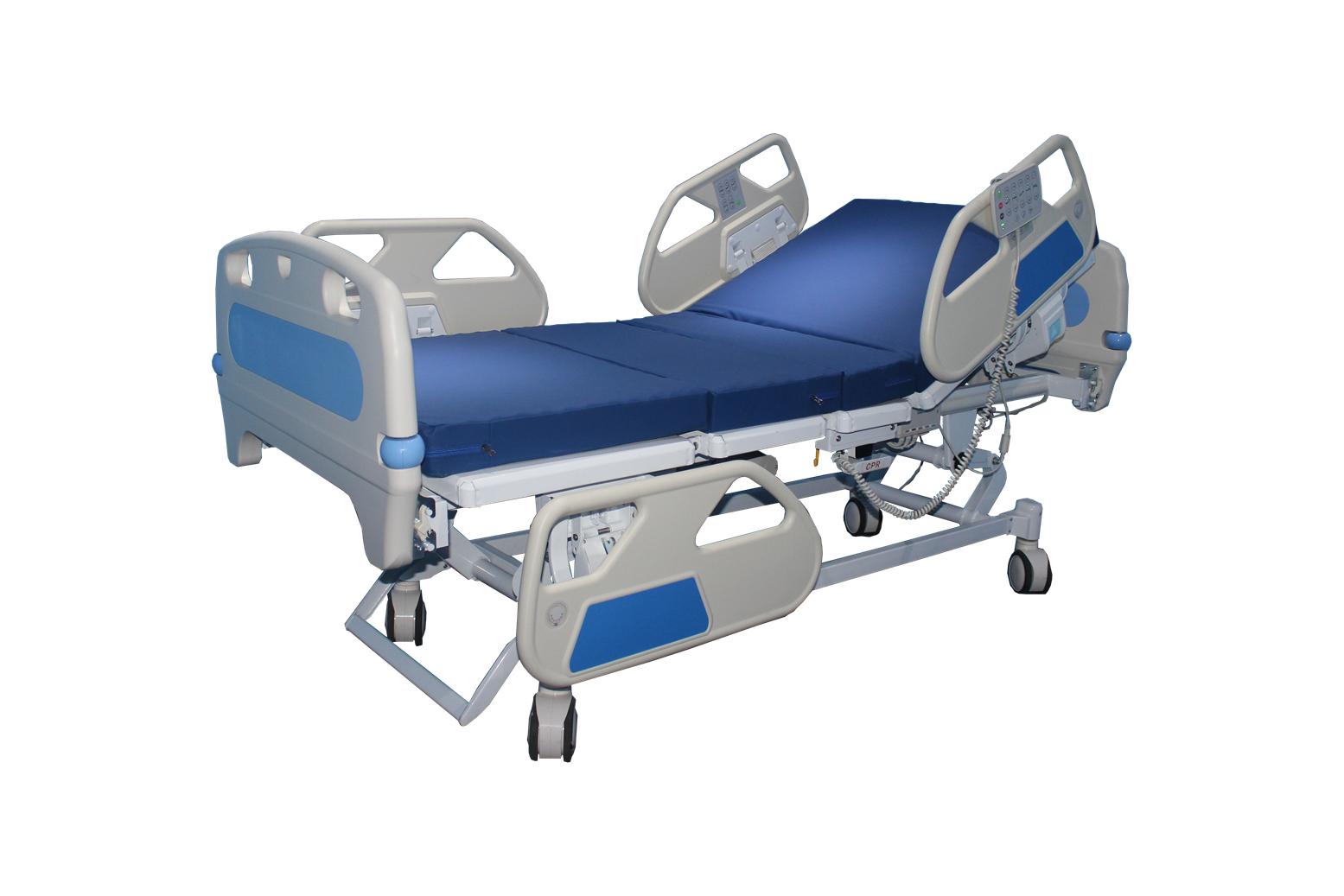 45cm Height Adjustment Electric Hospital Bed 500MM 5 Function Icu Bed ABS Rail