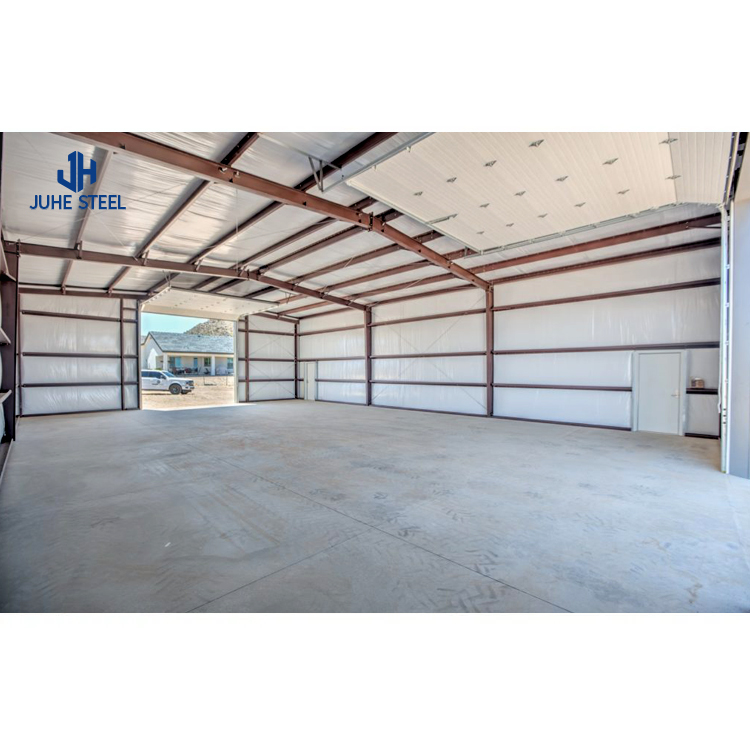 Metal Structure 2 Car Garage Shelter for Outdoor Steel Structural Steel Frame Workshop