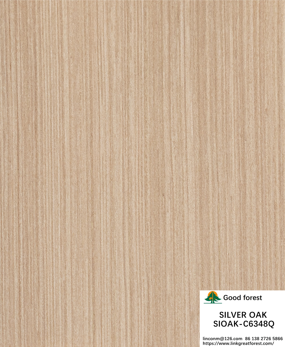 Artificial Wood Veneer Quarter Cut Of Silver Pear Lengthened Size 3200mm For Door And Cabinet Face