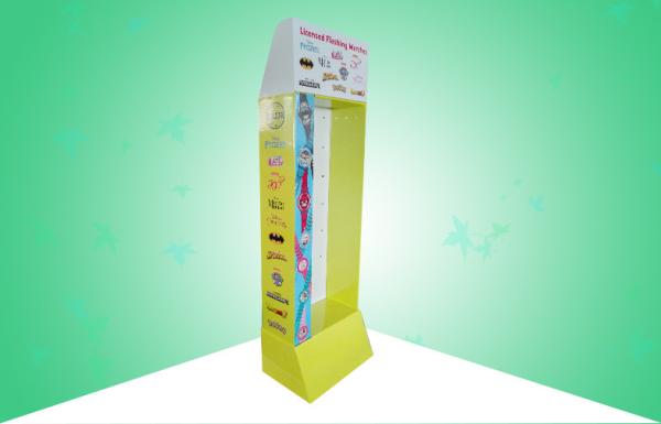 Customized POP Cardboard Display Stand For Disney Kid Watches / Hooks Floor