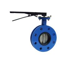 Buy cheap Double Flange Cast Iron Butterfly Valves With Gear Box Operator Ductile Iron product