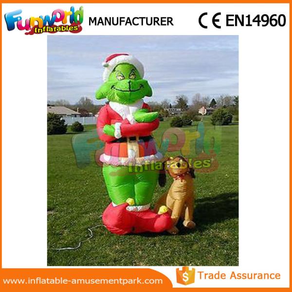 Buy cheap Mini Oxford cloth Green Airblown Inflatable Grinch Inflatable Christmas Grinch With Dog from wholesalers
