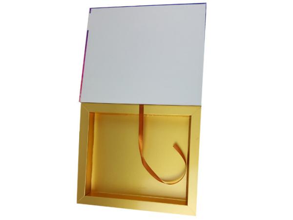 Buy cheap Book Shape Structure Gold Color Cardboard Material Moon Cake Food Packing Paper Box Printing with Gold Ribbon from wholesalers