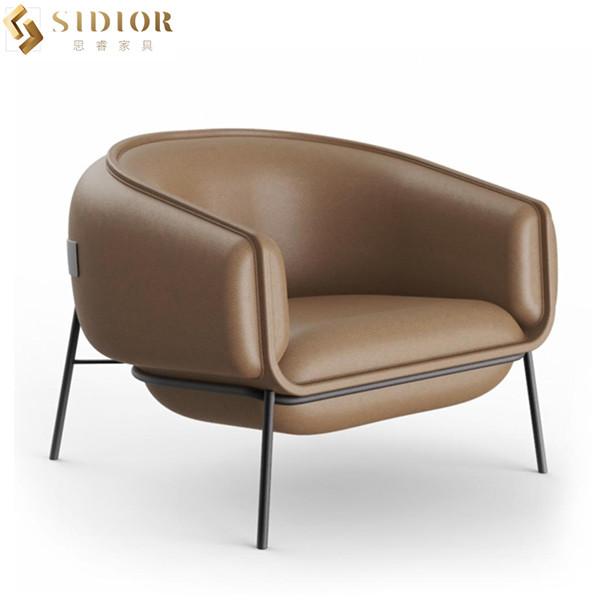 Buy cheap Single Nordic Modern Leisure Chair PU Leather 96cm Length For Living Room from wholesalers
