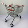 Buy cheap 150L TPU Wheels European Style Steel Shopping Cart For Grocery Store from wholesalers