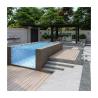 Buy cheap Coffee Color Wood Plastic Board Luxury Acrylic Prefabricated Swimming Pool 1500KGS from wholesalers