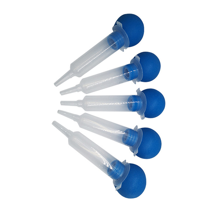Medical Disposable Bulb Type Irrigation Suction Syringe With Thumb Ring