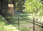 Q235 Crimp Top 6ft High Steel Tubular Fencing For Yard