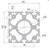 Buy cheap 120 Series 8.2mm Slotted Aluminum Extrusion Profiles For Warehouse Shelf from wholesalers