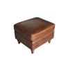 Buy cheap Comfortable Relax Vintage Leather Furniture Medium Brown Storage Ottoman For Home from wholesalers