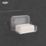 Self Adhesive Bathroom Soap Dish Holder Clear Plastic No Drilling