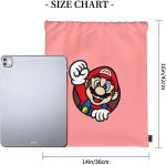 Gym Yoga Sports Pink Drawstring Bag Backpack Anime Cartoon Lightweight For Men