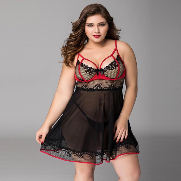 Buy cheap Floral Plus Babydoll Lingerie Cat 3x Women'S Plus Size Intimate Apparel from wholesalers