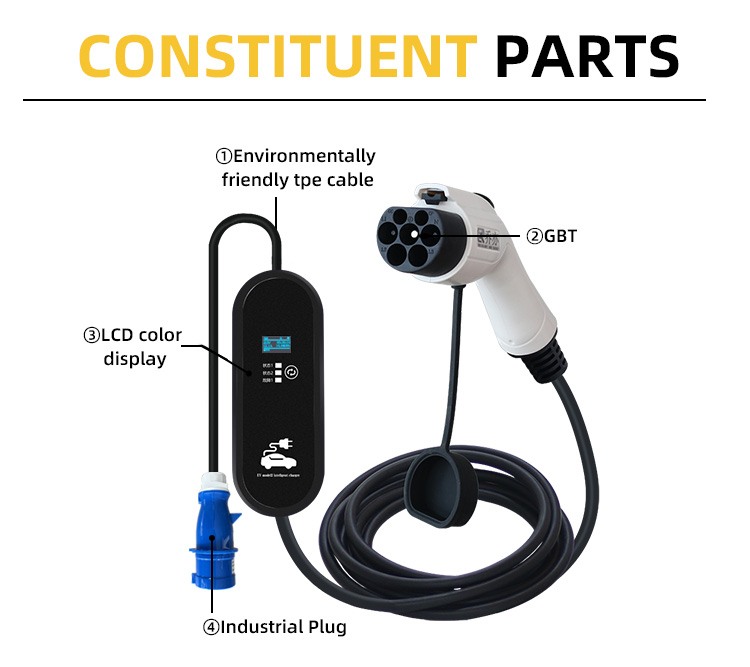 32A AC Rated Current BYD Song Yuan Plus EV Portable Charging Station 7kw 220v AC Output Current AC Charging