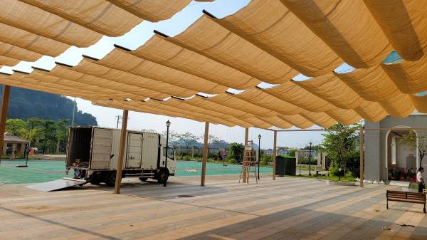 Buy cheap Outdoor&indoor Motorized Wave Sliding Awning Shade Sail from wholesalers