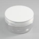 PET Cylinder 100ml Empty Transparent Cosmetic Jars
