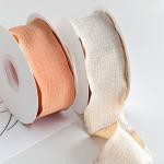 2.5cm pleated wave yarn floral ribbon fishtail yarn wrapped flower ribbon ribbon