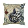 Buy cheap Mediterranean Style Throw Pillow Case Sea Theme Decorative Square Cotton Linen Coastal Cushion Cover for 18 Inch Pillow from wholesalers