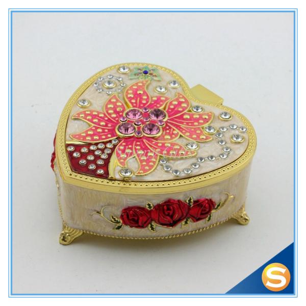Buy cheap Promotion Gift Metal Zinc Alloy Jewelry Box with Mirror from wholesalers