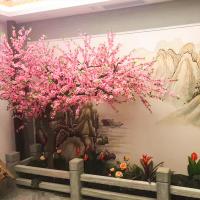 Buy cheap Pink Flower Bonsai Artificial Peach Blossom Tree Home Wedding Decoration product