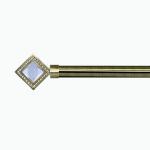 Matel 6M Pipe Curtain Rods Set Anti Brass Colour 28MM Diameter Diamond Curtain