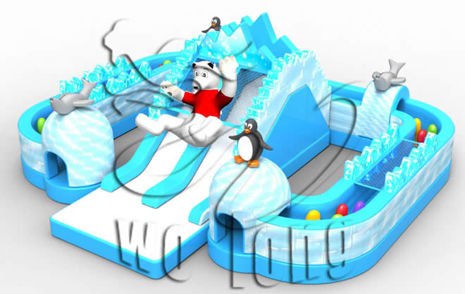 Big inflatable bouncy castle slide
