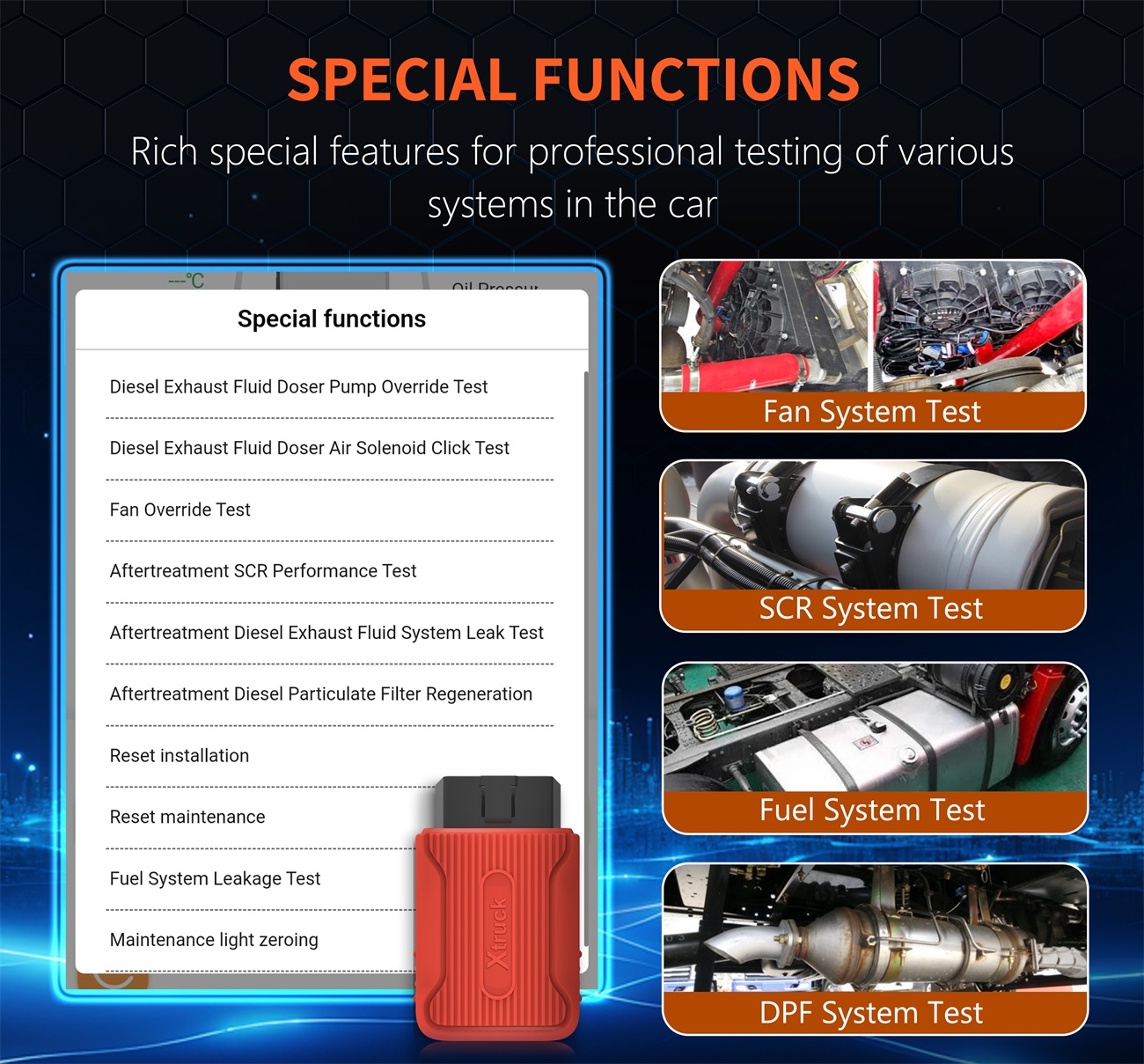 XTRUCK X003 ECU Programming Forced Regeneration of DPF Heavy Duty Truck Diagnostic Tool