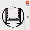 Buy cheap 48V Trimless Magnetic Lighting Track for Kitchen Hotel Bedroom from wholesalers